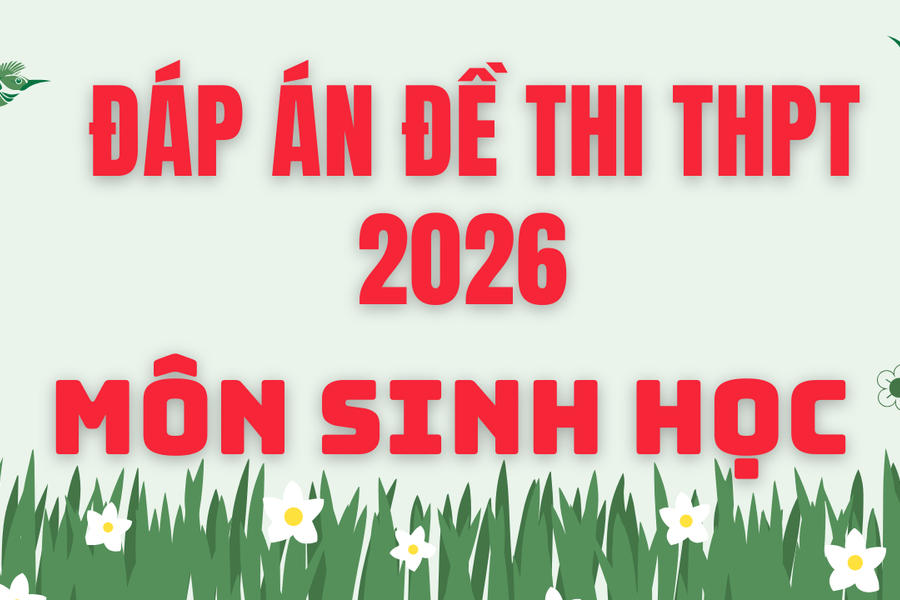 Gợi ý đáp án môn Sinh học thi tốt nghiệp THPT 2026