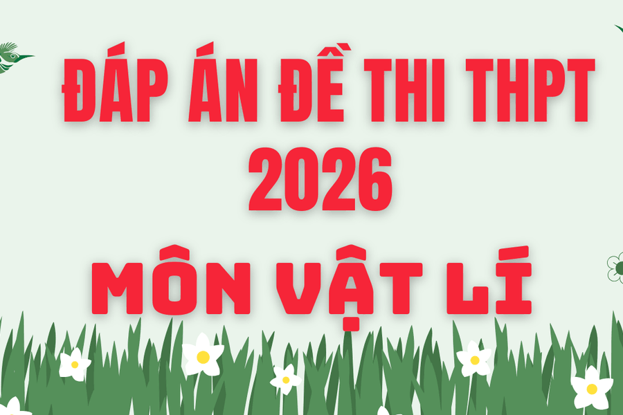 Gợi ý đáp án môn Vật lí thi tốt nghiệp THPT 2026