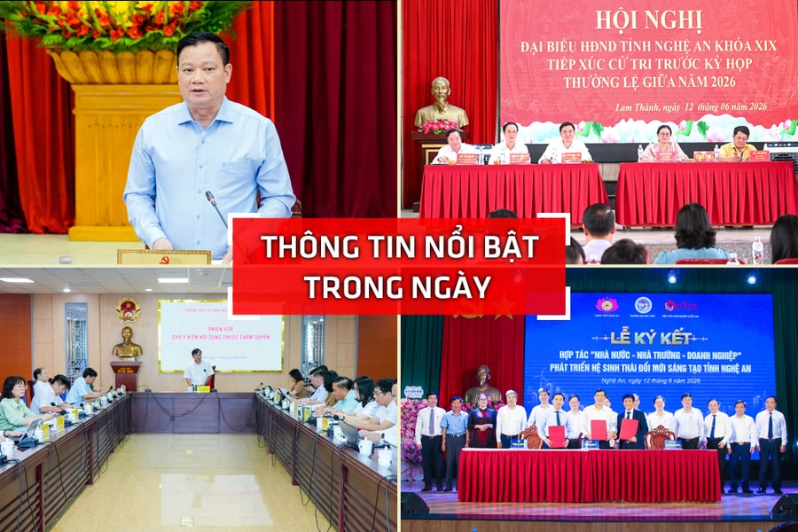 Nghệ An: Thông tin nổi bật ngày 12/6
