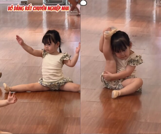 Con gái Hoa hậu Đỗ Mỹ Linh đi học múa: Bé Tuệ An gây ấn tượng với thần thái chuyên nghiệp