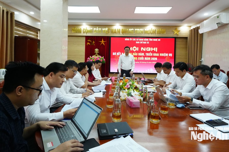 Ban Chỉ đạo 35 Đảng ủy Các cơ quan Đảng tỉnh sơ kết 6 tháng đầu năm