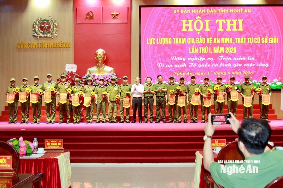 Nghệ An tổ chức Hội thi lực lượng tham gia bảo vệ an ninh, trật tự ở cơ sở giỏi