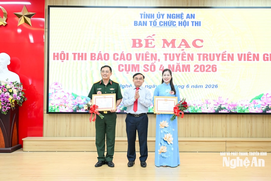 Bế mạc Hội thi báo cáo viên, tuyên truyền viên giỏi năm 2026, cụm thi số 4