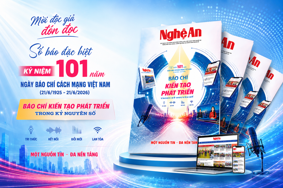 Báo và phát thanh, truyền hình Nghệ An phát hành số báo đặc biệt kỷ niệm 101 năm Ngày Báo chí Cách mạng Việt Nam