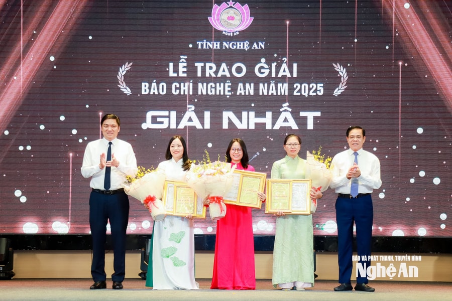 34 tác phẩm xuất sắc được vinh danh tại Lễ trao Giải Báo chí Nghệ An năm 2025