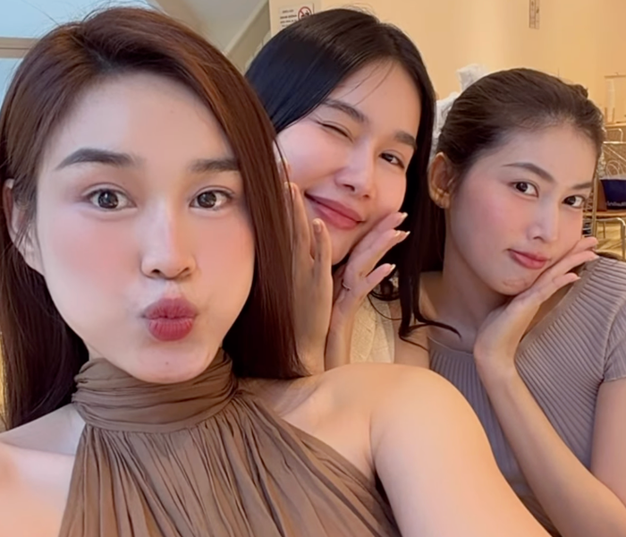 Đỗ Thị Hà hội ngộ Phương Anh và Ngọc Thảo mừng sinh nhật Á hậu 1
