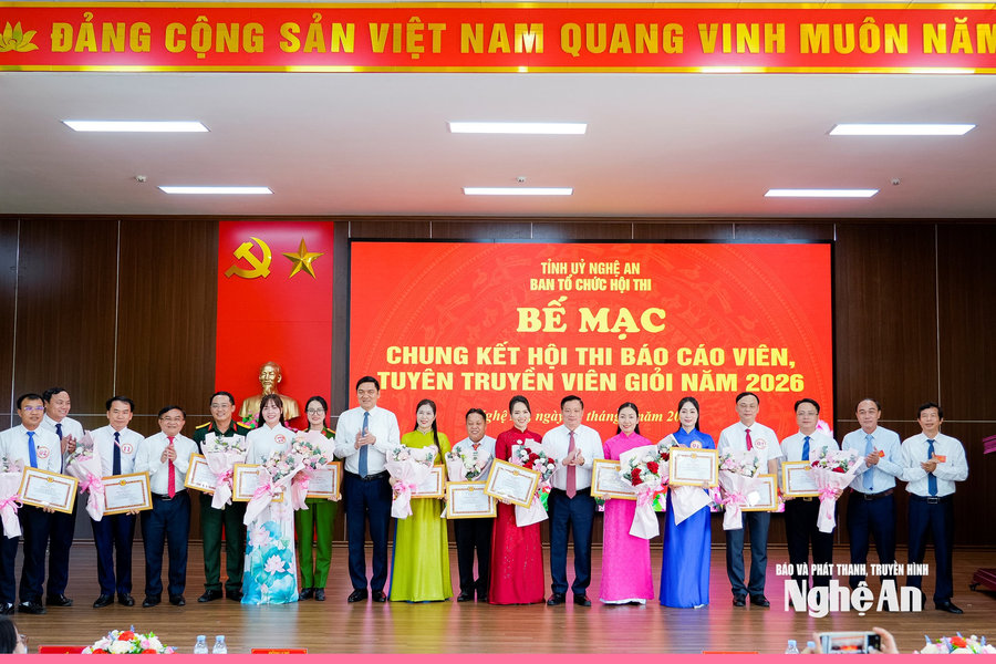 Bế mạc Hội thi báo cáo viên, tuyên truyền viên giỏi tỉnh Nghệ An năm 2026