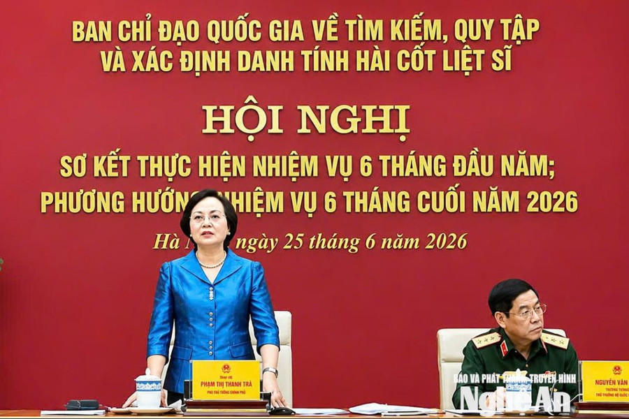 Đẩy mạnh tìm kiếm, quy tập và xác định danh tính hài cốt liệt sĩ trong 6 tháng cuối năm 2026