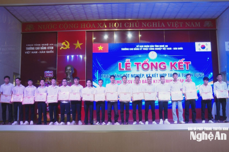 Trường Cao đẳng kỹ thuật công nghiệp Việt Nam - Hàn Quốc ký kết hợp tác và tuyển dụng cho học sinh, sinh viên khoá 2023 - 2026