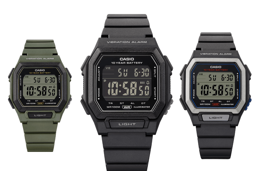 Casio W738H ra mắt tại Mỹ: Pin 10 năm và tính năng báo rung trong phân khúc giá rẻ