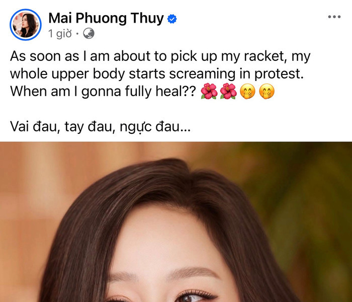 Mai Phương Thúy chia sẻ tình trạng chấn thương dai dẳng gây lo ngại