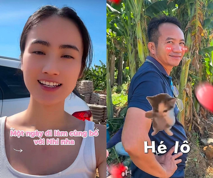 Hoa hậu Huỳnh Trần Ý Nhi gây chú ý với hình ảnh mộc mạc bên bố tại quê nhà
