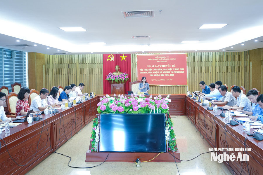 Đoàn Đại biểu Quốc hội tỉnh giám sát việc thực hiện chính sách về khoa học, công nghệ và đổi mới sáng tạo tại Ban Quản lý Khu Kinh tế Đông Nam