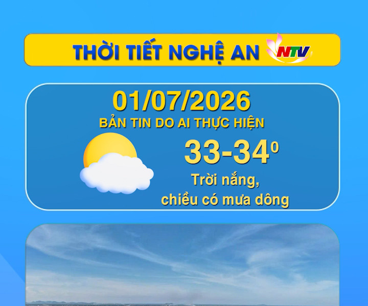 Thời tiết Nghệ An hôm nay - 01/07/2026