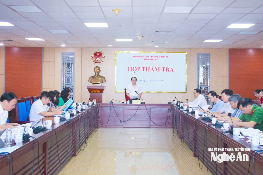 Ban Pháp chế HĐND tỉnh thẩm tra các báo cáo, nghị quyết trình kỳ họp thường lệ giữa năm 2026