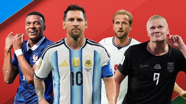 Cuộc đua Chiếc giày vàng World Cup 2026: Messi và Mbappe bị Haaland, Kane bám đuổi gắt gao