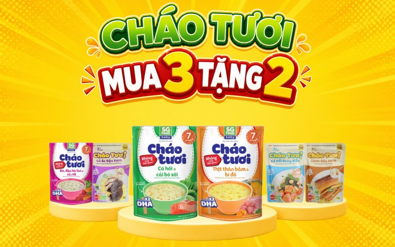 Mẹo săn deal cháo tươi Cây Thị và SG Food với ưu đãi Mua 3 Tặng 2 tại Bách hóa XANH