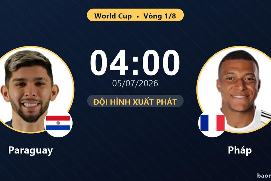 Trực tiếp Paraguay vs Pháp: Pháp ép sân, chưa có bàn thắng