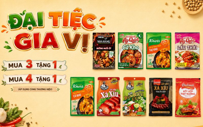 Mẹo tối ưu chi phí bếp núc với chương trình ưu đãi gia vị tháng 7