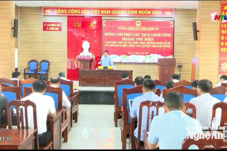 Phó Chủ tịch UBND tỉnh Hoàng Phú Hiền đôn đốc tiến độ lập quy hoạch các xã trên trục Quốc lộ 48