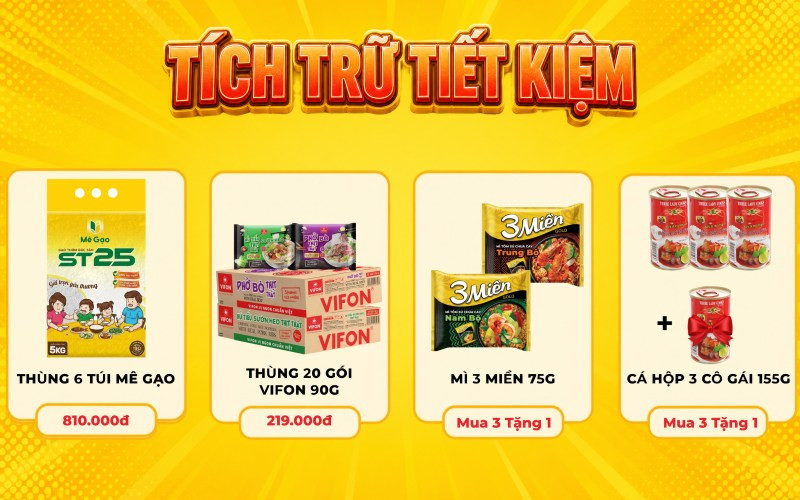Mẹo tích trữ lương thực tiết kiệm với loạt deal giảm đến 360.000 đồng tại Bách hóa XANH