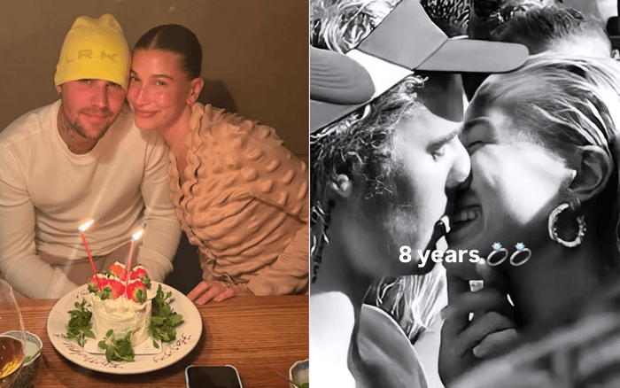 Hailey Bieber kỷ niệm 8 năm đính hôn cùng Justin Bieber
