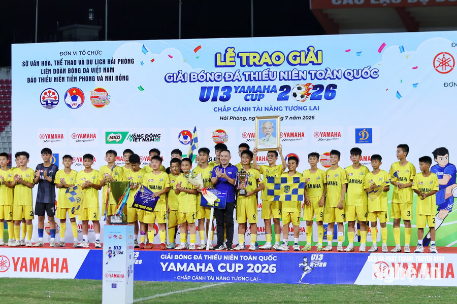 U13 Sông Lam Nghệ An thống lĩnh hầu hết danh hiệu tại Giải U13 Quốc gia