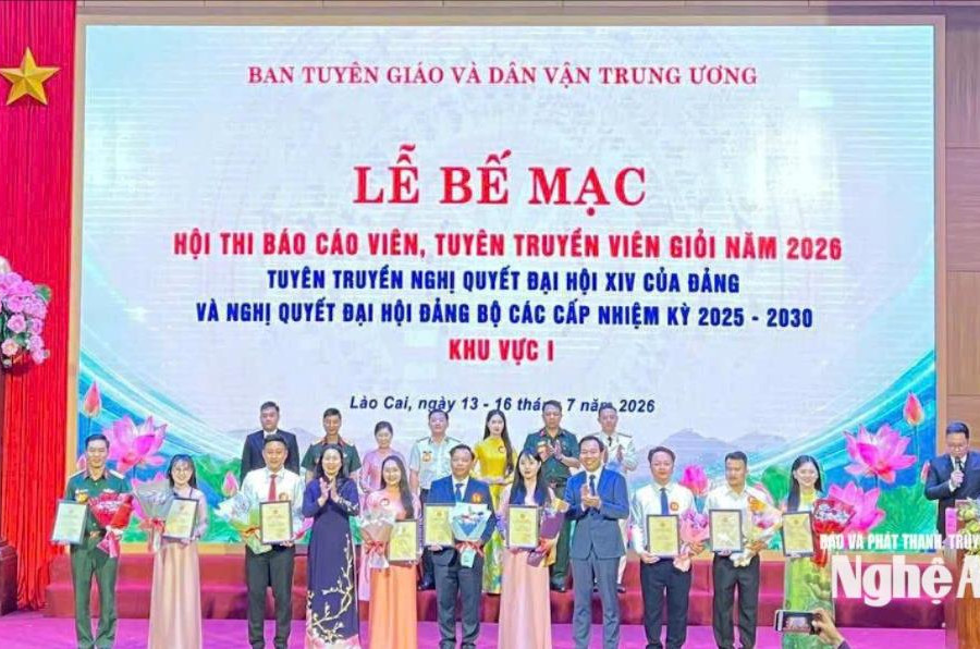 Nghệ An đoạt 2 giải tại Hội thi Báo cáo viên, tuyên truyền viên giỏi khu vực I