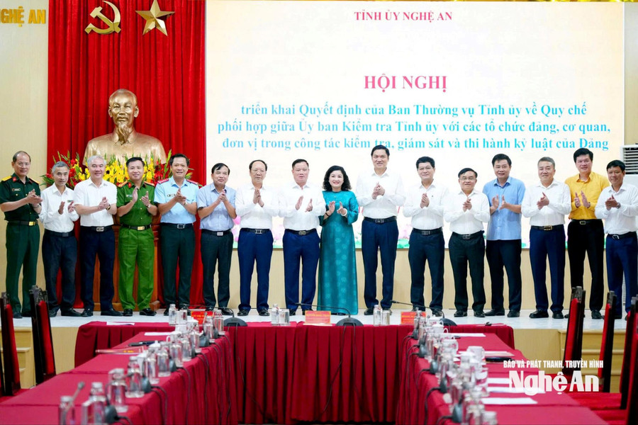 Nghệ An triển khai Quy chế phối hợp trong công tác kiểm tra, giám sát và thi hành kỷ luật Đảng
