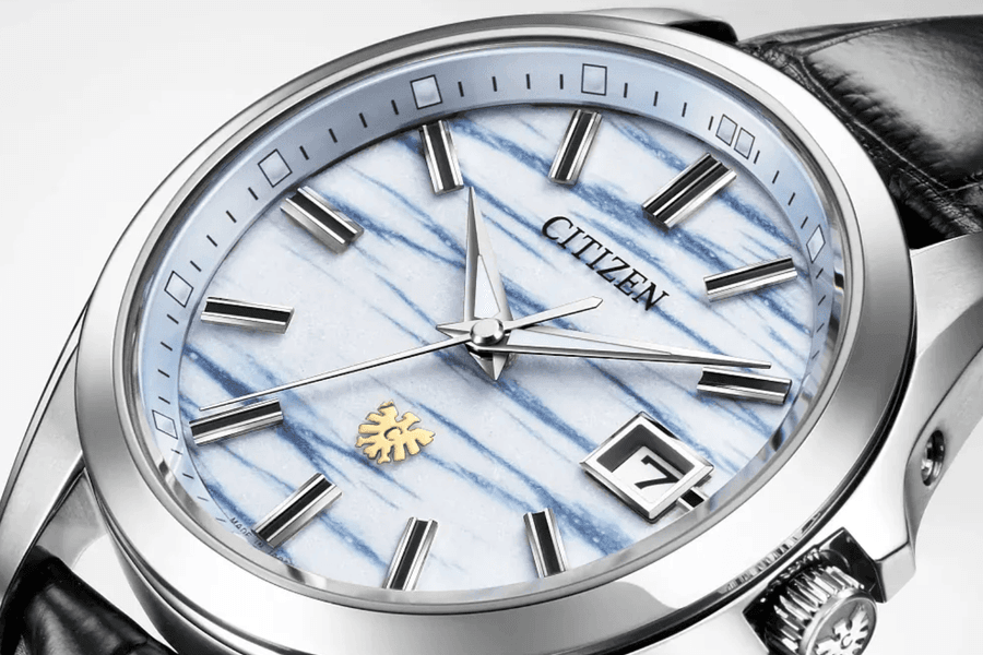 Citizen AQ4090-08A: Sự kết hợp giữa giấy Washi thủ công và công nghệ Eco-Drive siêu chính xác