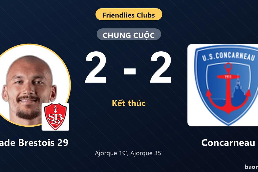 Ajorque lập cú đúp, Stade Brestois 29 bị Concarneau cầm hòa