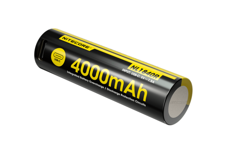 Nitecore NL1840R: Pin 18650 dung lượng 4.000mAh tích hợp cổng sạc USB-C tiện dụng