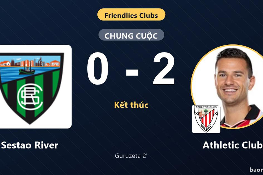 Athletic Club thắng Sestao River, đội chủ nhà trắng tay ở trận giao hữu