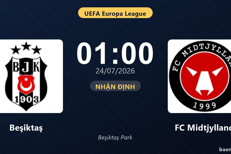 Kökçü giúp Beşiktaş đánh bại FC Midtjylland tại Europa League