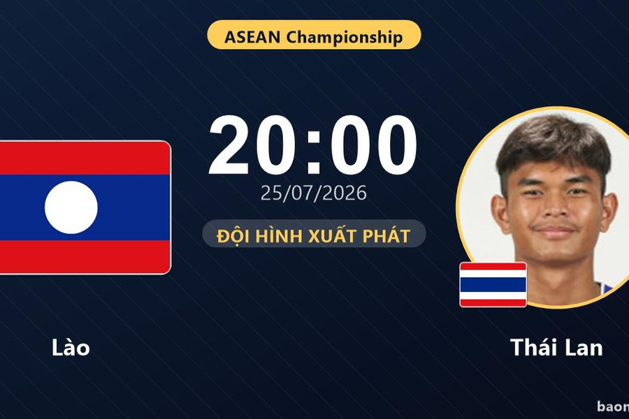 Trực tiếp Lào vs Thái Lan: Đội hình xuất phát