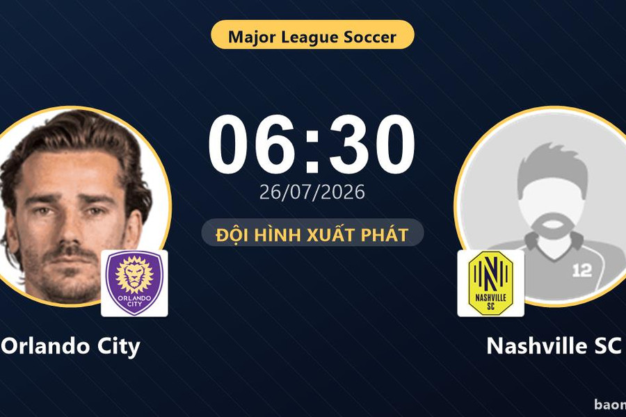 Trực tiếp Orlando City vs Nashville SC: Đội hình xuất phát