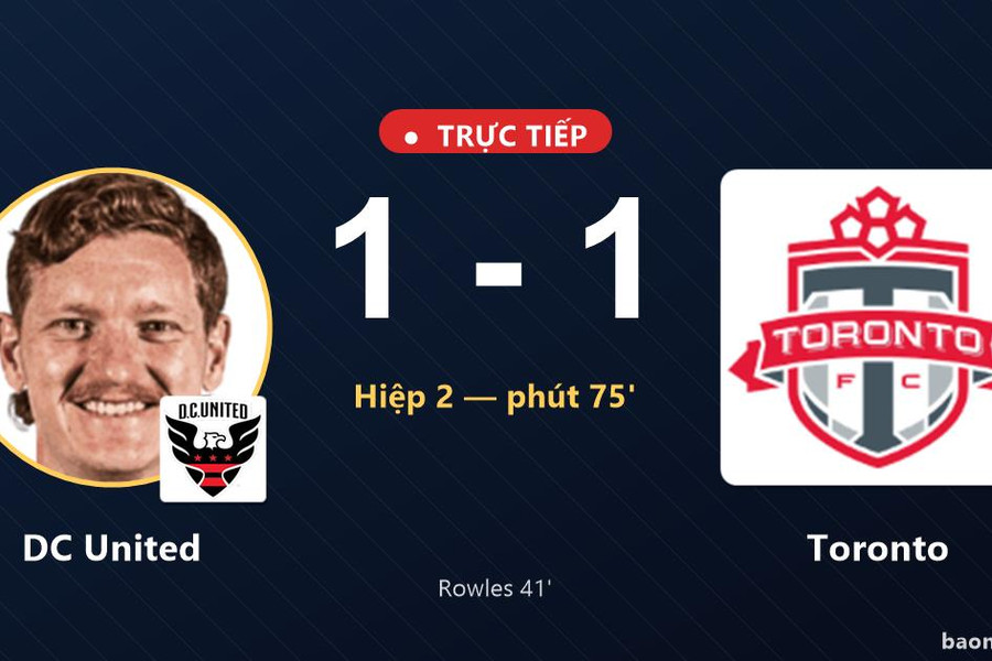 Trực tiếp DC United vs Toronto: Hai đội hòa 1-1