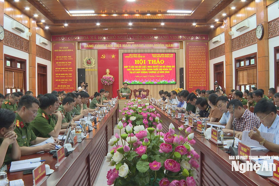 Nghệ An lấy ý kiến góp ý các dự án luật, nghị quyết do Bộ Công an chủ trì soạn thảo