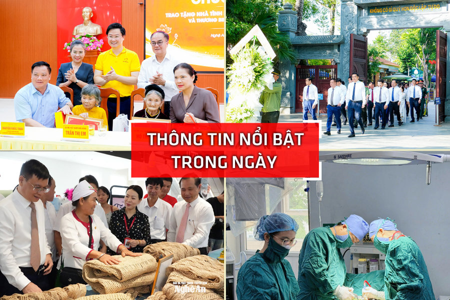 Nghệ An: Thông tin nổi bật ngày 27/7