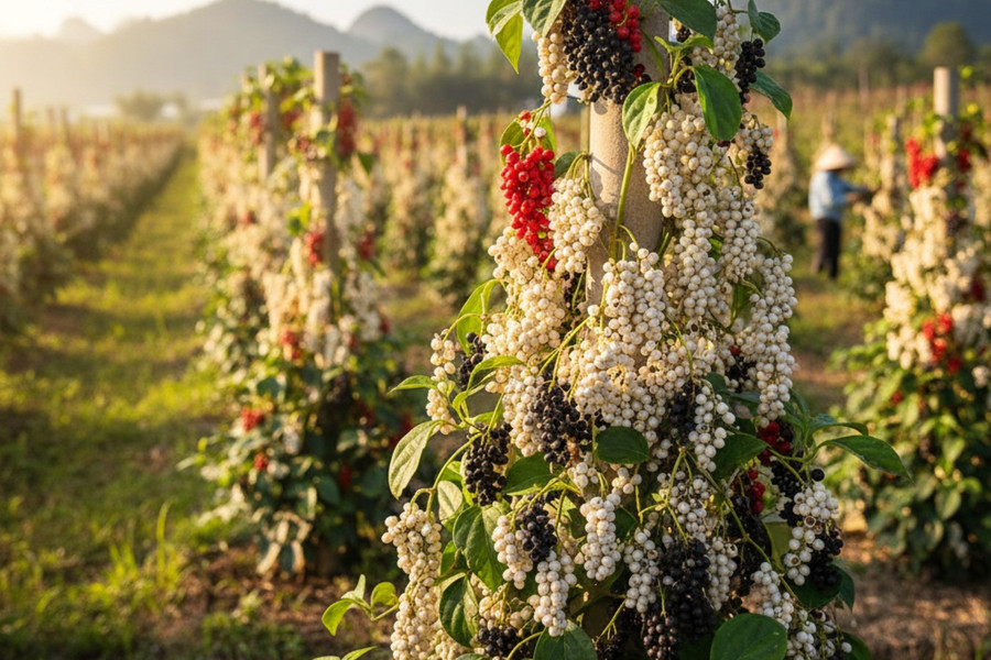 Giá tiêu hôm nay 28/07/2026: Lâm Đồng giữ đỉnh 141.500 đồng/kg, 4 khu vực cùng đi lên