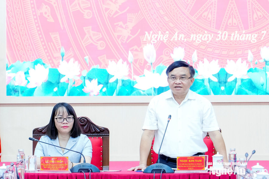 Ban Chỉ đạo 35 Học viện Chính trị Quốc gia Hồ Chí Minh nghiên cứu, khảo sát thực tiễn tại tỉnh Nghệ An