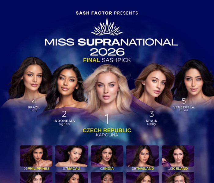 Mai Ngô vắng mặt trong bảng dự đoán chung kết Miss Supranational 2026 của Sash Factor