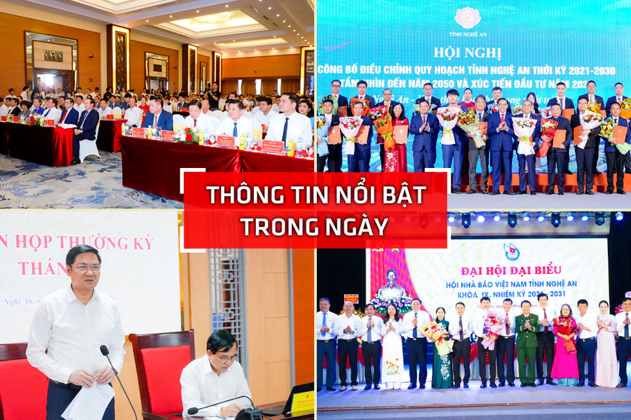 Nghệ An: Thông tin nổi bật ngày 31/7