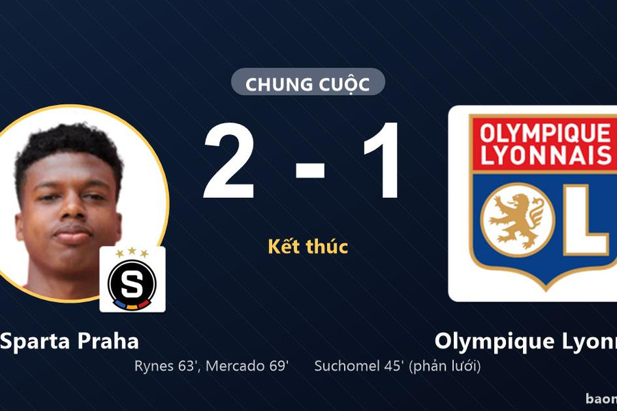 Sparta Praha ngược dòng, Olympique Lyonnais rời Epet Arena trắng tay