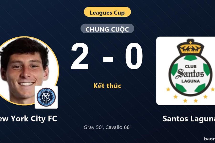 New York City FC đánh bại Santos Laguna ở Leagues Cup