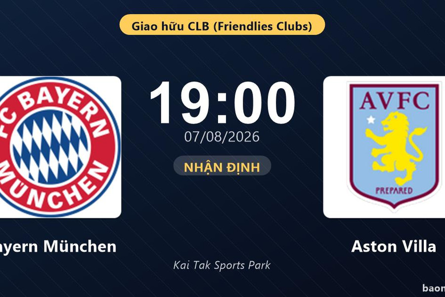 Trực tiếp Bayern München vs Aston Villa: Trận đấu đang diễn ra