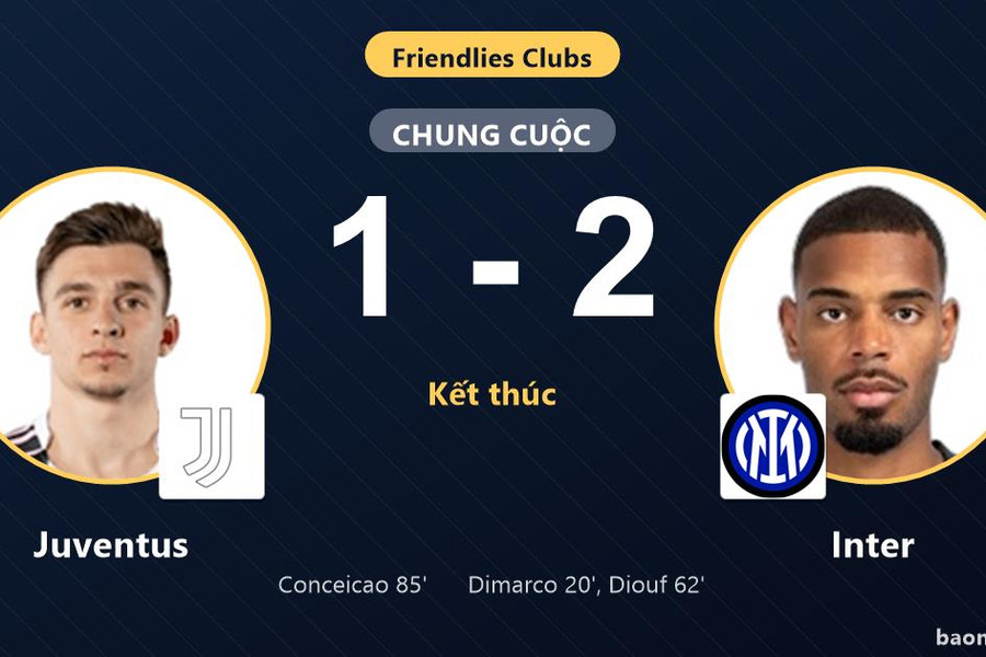 Đánh bại Juventus tại Perth, Inter khẳng định sức mạnh dù đối thủ nỗ lực rượt đuổi