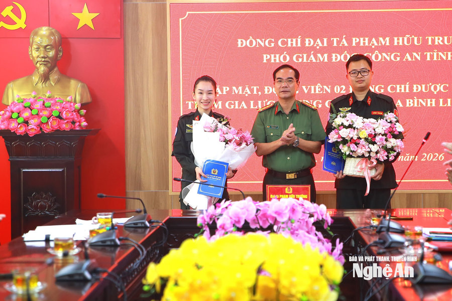 Công an Nghệ An có 2 sĩ quan tham gia lực lượng gìn giữ hòa bình Liên hợp quốc