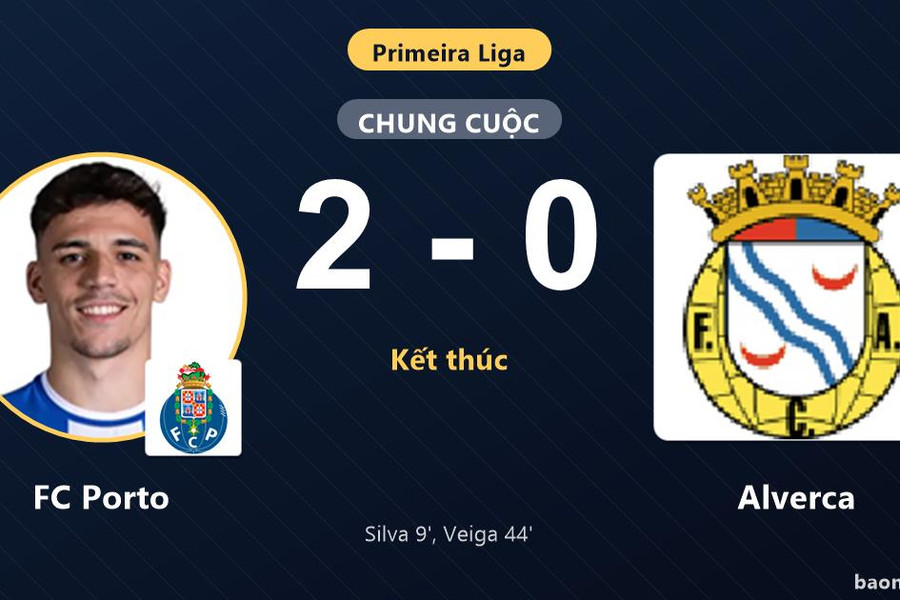 Hạ Alverca 2-0 trên sân nhà, FC Porto khởi đầu suôn sẻ tại Primeira Liga