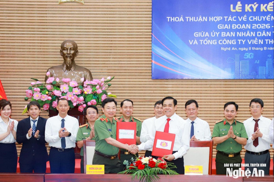 Nghệ An và MobiFone ký kết thỏa thuận hợp tác về chuyển đổi số giai đoạn 2026 - 2030